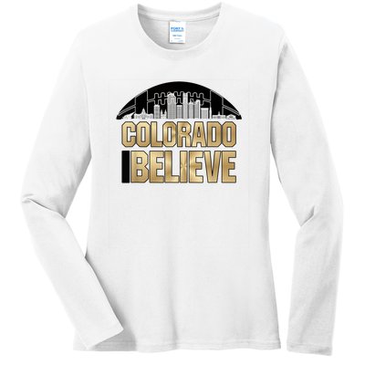 Colorado I Believe In Football Ladies Long Sleeve Shirt