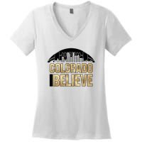 Colorado I Believe In Football Women's V-Neck T-Shirt