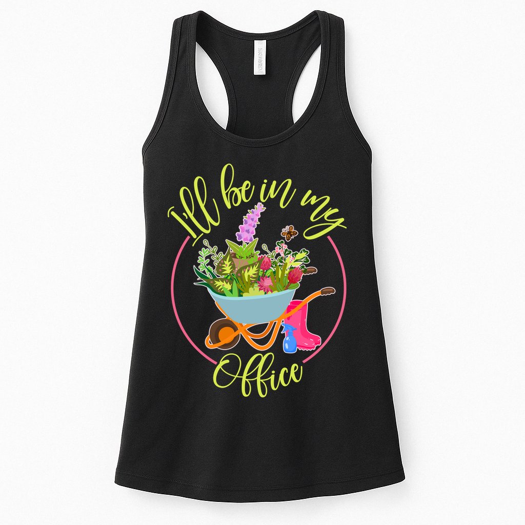 Cute I'll Be In My Office Gardening Fan Womens Tank Top