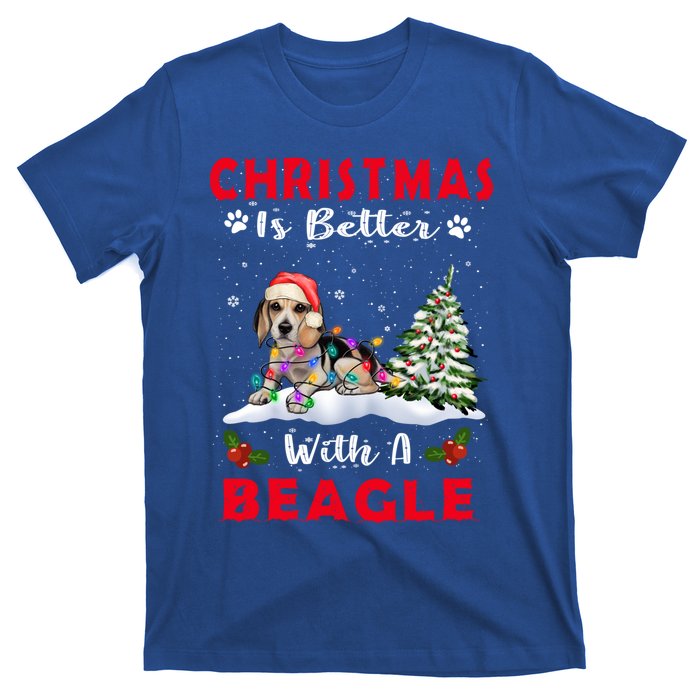 Christmas Is Better With A Beagle Dog Xmas Puppy Lover Cute Gift T-Shirt