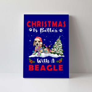 Christmas Is Better With A Beagle Dog Xmas Puppy Lover Cute Gift Canvas