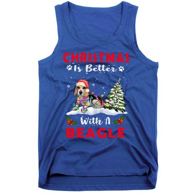 Christmas Is Better With A Beagle Dog Xmas Puppy Lover Cute Gift Tank Top