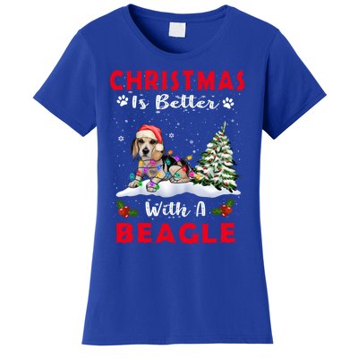 Christmas Is Better With A Beagle Dog Xmas Puppy Lover Cute Gift Women's T-Shirt