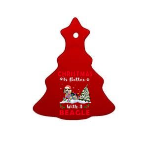 Christmas Is Better With A Beagle Dog Xmas Puppy Lover Cute Gift Ceramic Tree Ornament