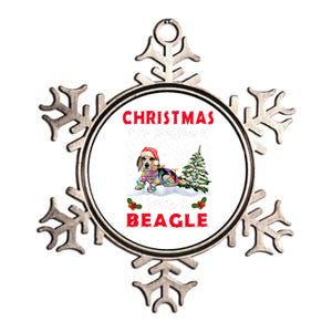 Christmas Is Better With A Beagle Dog Xmas Puppy Lover Cute Gift Metallic Star Ornament