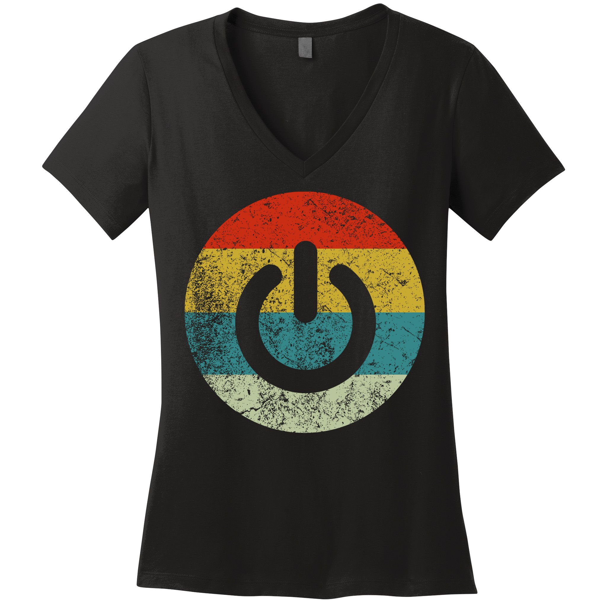 Computer Icons Button Power Women's V-Neck T-Shirt