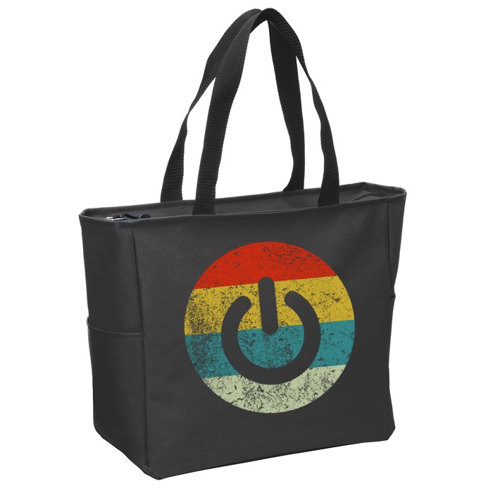 Computer Icons Button Power Zip Tote Bag