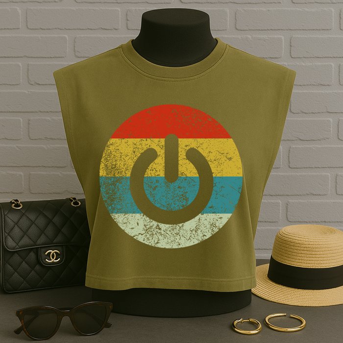 Computer Icons Button Power Garment-Dyed Women's Muscle Tee