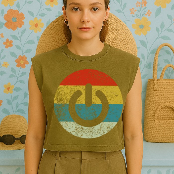 Computer Icons Button Power Garment-Dyed Women's Muscle Tee