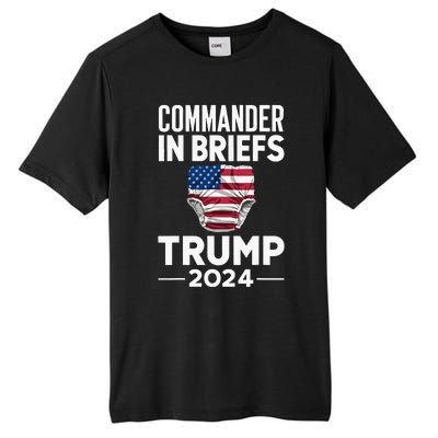 Commander In Briefs Trump 2024 Tall Fusion ChromaSoft Performance T-Shirt