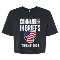 Commander In Briefs Trump 2024 Bella+Canvas Jersey Crop Tee