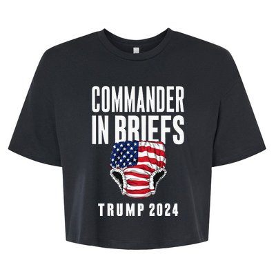 Commander In Briefs Trump 2024 Bella+Canvas Jersey Crop Tee