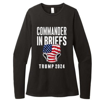 Commander In Briefs Trump 2024 Womens CVC Long Sleeve Shirt