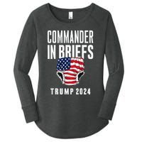 Commander In Briefs Trump 2024 Women's Perfect Tri Tunic Long Sleeve Shirt