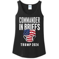 Commander In Briefs Trump 2024 Ladies Essential Tank