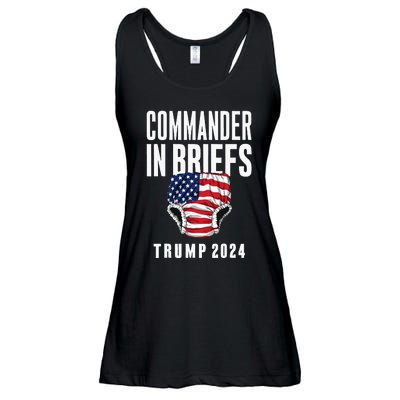 Commander In Briefs Trump 2024 Ladies Essential Flowy Tank