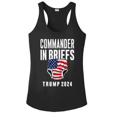 Commander In Briefs Trump 2024 Ladies PosiCharge Competitor Racerback Tank