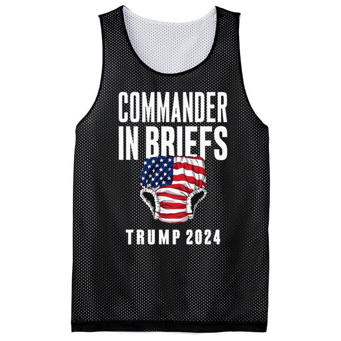 Commander In Briefs Trump 2024 Mesh Reversible Basketball Jersey Tank