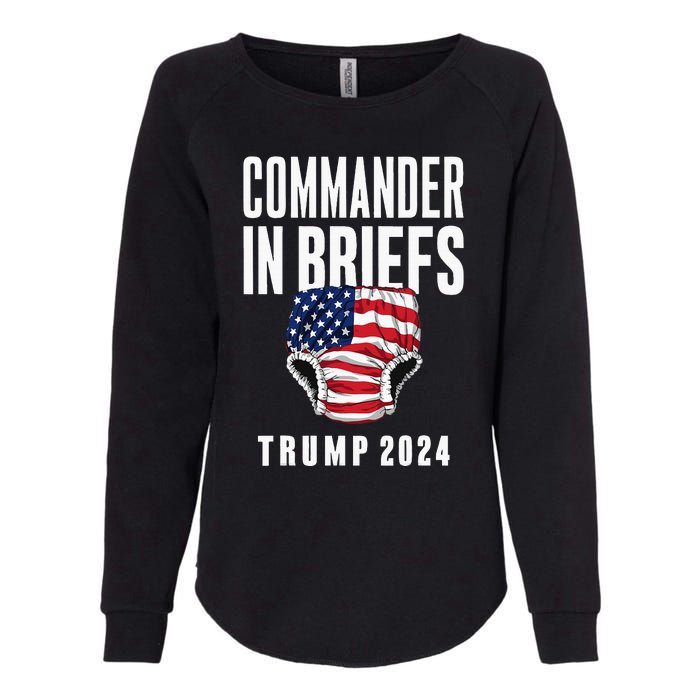 Commander In Briefs Trump 2024 Womens California Wash Sweatshirt