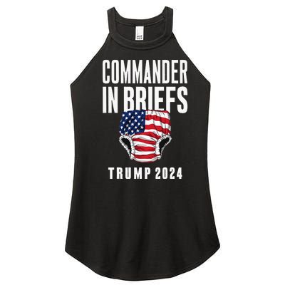 Commander In Briefs Trump 2024 Women's Perfect Tri Rocker Tank