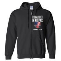 Commander In Briefs Trump 2024 Full Zip Hoodie