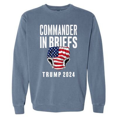 Commander In Briefs Trump 2024 Garment-Dyed Sweatshirt