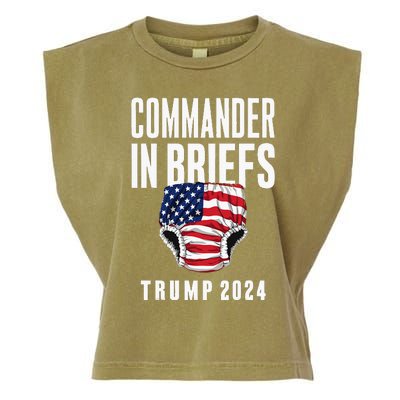 Commander In Briefs Trump 2024 Garment-Dyed Women's Muscle Tee