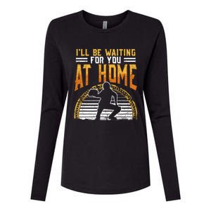 Catcher ILl Be Waiting For You Softball Baseball Design Cool Gift Womens Cotton Relaxed Long Sleeve T-Shirt