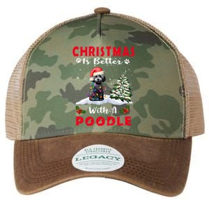 Christmas Is Better With A Poodle Dog Xmas Puppy Lover Great Gift Legacy Tie Dye Trucker Hat