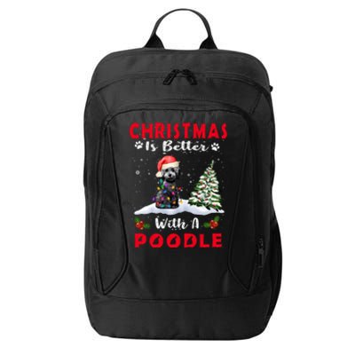 Christmas Is Better With A Poodle Dog Xmas Puppy Lover Great Gift City Backpack