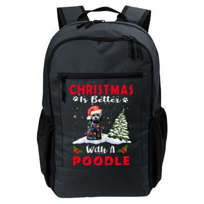 Christmas Is Better With A Poodle Dog Xmas Puppy Lover Great Gift Daily Commute Backpack