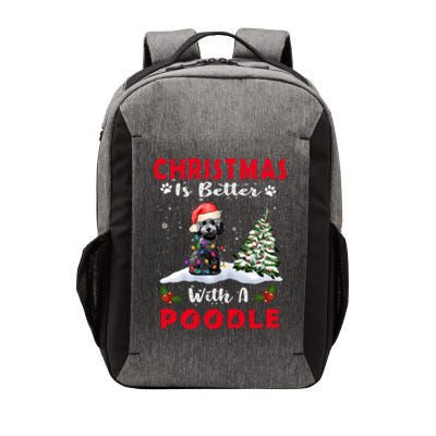 Christmas Is Better With A Poodle Dog Xmas Puppy Lover Great Gift Vector Backpack