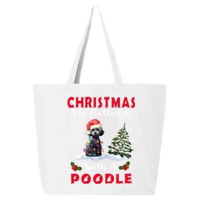 Christmas Is Better With A Poodle Dog Xmas Puppy Lover Great Gift 25L Jumbo Tote