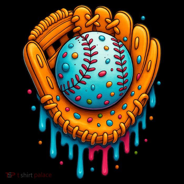 Cool Ice Cream Drip Baseball Glove Backpack