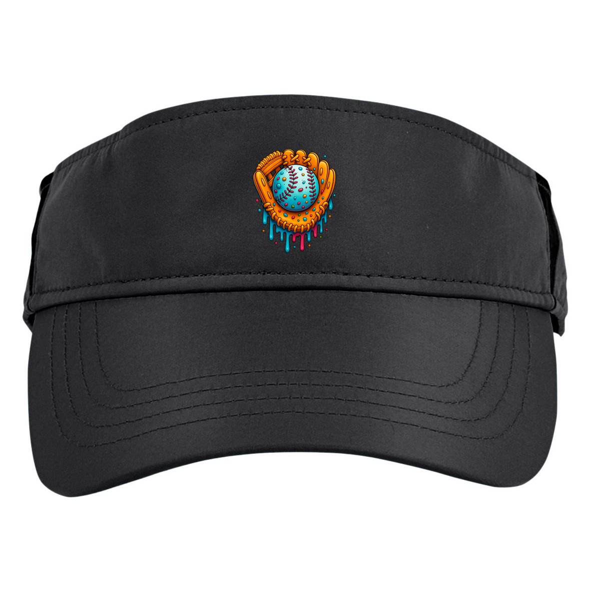 Cool Ice Cream Drip Baseball Glove Adult Drive Performance Visor