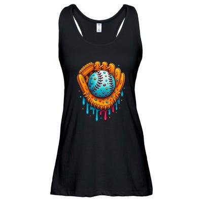 Cool Ice Cream Drip Baseball Glove Ladies Essential Flowy Tank