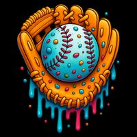 Cool Ice Cream Drip Baseball Glove 16 in Basic Backpack