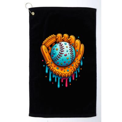 Cool Ice Cream Drip Baseball Glove Golf Towel