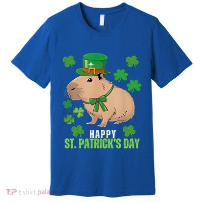 Cute Irish Capybara Leprechaun Happy St PatrickS Day Great Gift Premium T-Shirt