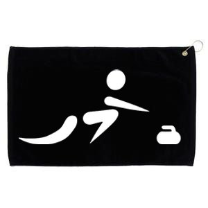 Curling Icon Grommeted Golf Towel