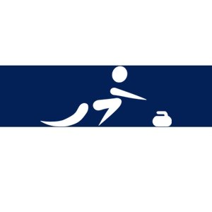 Curling Icon Bumper Sticker