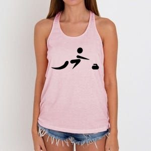 Curling Icon Women's Knotted Racerback Tank