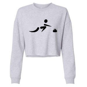 Curling Icon Cropped Pullover Crew