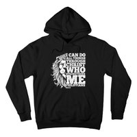 Christian I Can Do All Things Through Christ Lion Faith Gift Hoodie