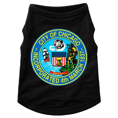 Chicago Illinois City Seal I Love Chicago Illinoisan Doggie Tank
