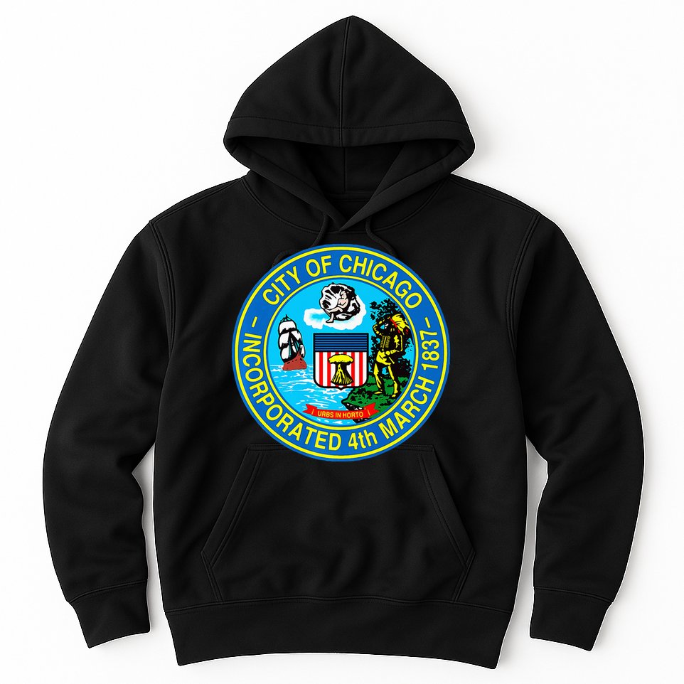 Chicago Illinois City Seal I Love Chicago Illinoisan Hoodie
