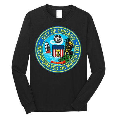 Chicago Illinois City Seal I Love Chicago Illinoisan Long Sleeve Shirt