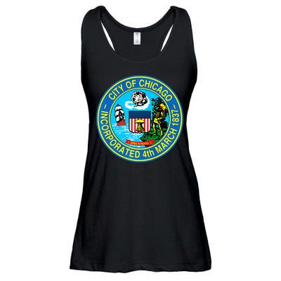 Chicago Illinois City Seal I Love Chicago Illinoisan Ladies Essential Flowy Tank