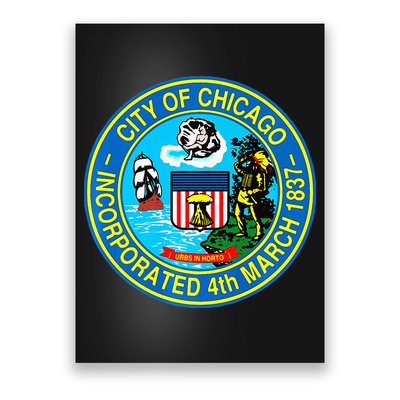 Chicago Illinois City Seal I Love Chicago Illinoisan Poster