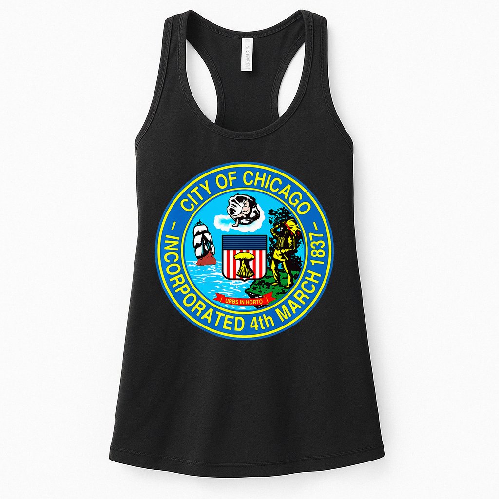 Chicago Illinois City Seal I Love Chicago Illinoisan Womens Tank Top